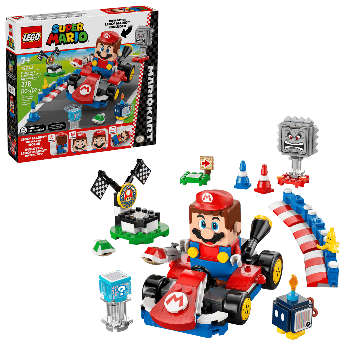 LEGO Super Mario - Mario Kart™ – Interactive LEGO® Mario™ & Standard Kart - 72043