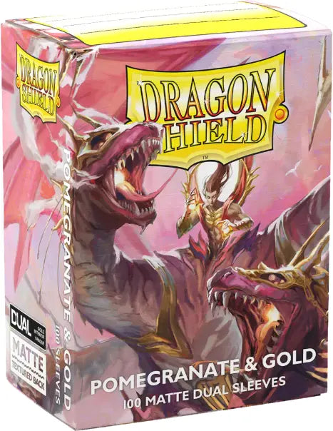Dragon Shield - Dual Matte Standard Sleeves - Pomegranate & Gold (100-Pack) - Dragon Shield Card Sleeves
