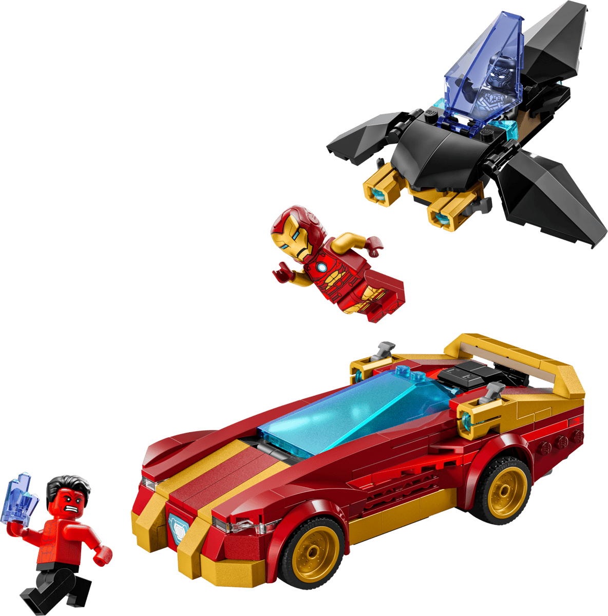 LEGO Marvel - Iron Man Car & Black Panther vs. Red Hulk - 76310