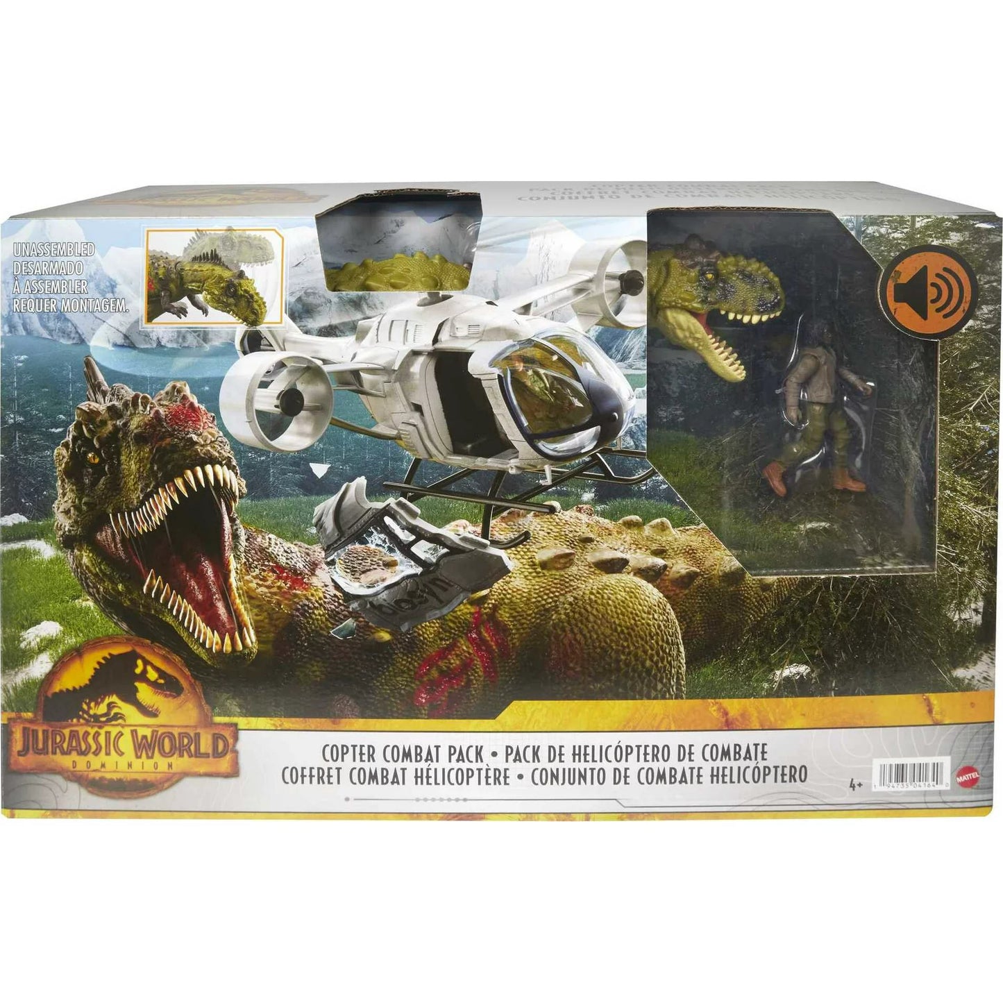 Jurassic World Dominion Copter Combat Pack with Helicopter, DinosaurToy & Kayla Action Figure