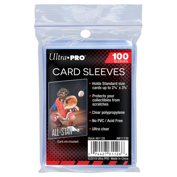Ultra Pro Card Sleeves 100 ct. 2.5" x 3.5" Soft Trading Card Penny Sleeves
