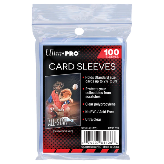 Ultra Pro Card Sleeves 100 ct. 2.5" x 3.5" Soft Trading Card Penny Sleeves