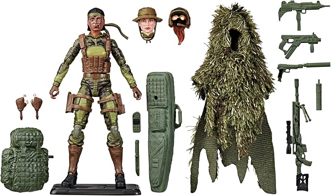 G.I. Joe Classified Series 60th Anniversary Action Marine - Sniper, Collectible 6 Inch Action Figure with Ghillie Suit
