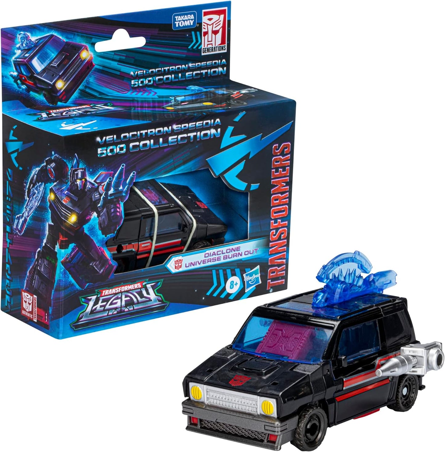 Transformers Legacy Velocitron Speedia 500 Collection - Diaclone Universe Burn Out - Deluxe Class - Action figures