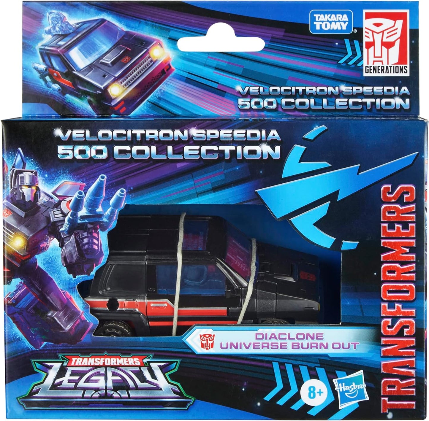 Transformers Legacy Velocitron Speedia 500 Collection - Diaclone Universe Burn Out - Deluxe Class - Action figures