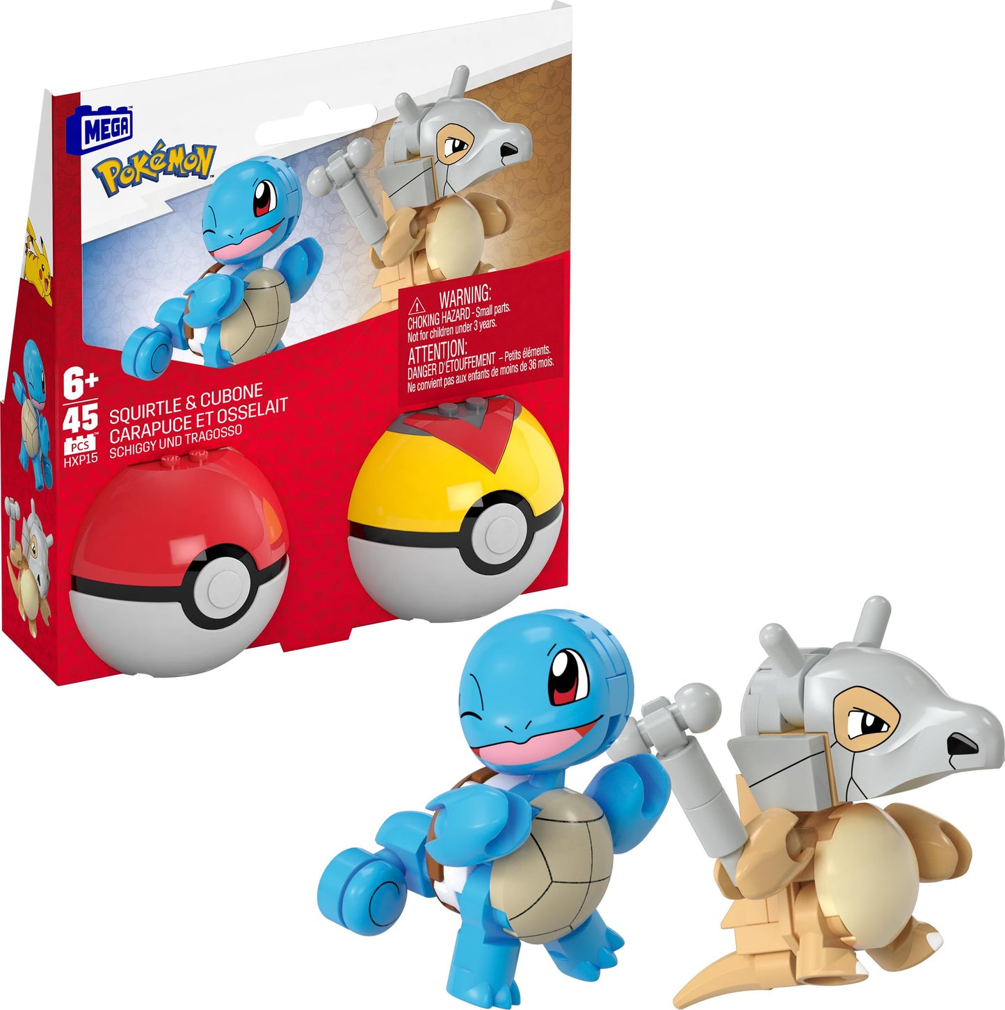 MEGA Pokémon Building Toy Kit Squirtle & Cubone (46 Pieces)