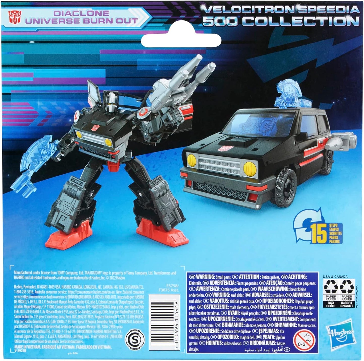 Transformers Legacy Velocitron Speedia 500 Collection - Diaclone Universe Burn Out - Deluxe Class - Action figures