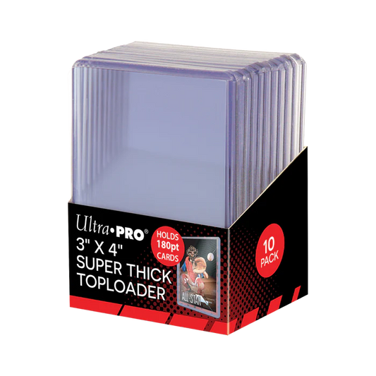 Ultra Pro 3" x 4" Clear Super Thick 180PT Toploaders (10ct)