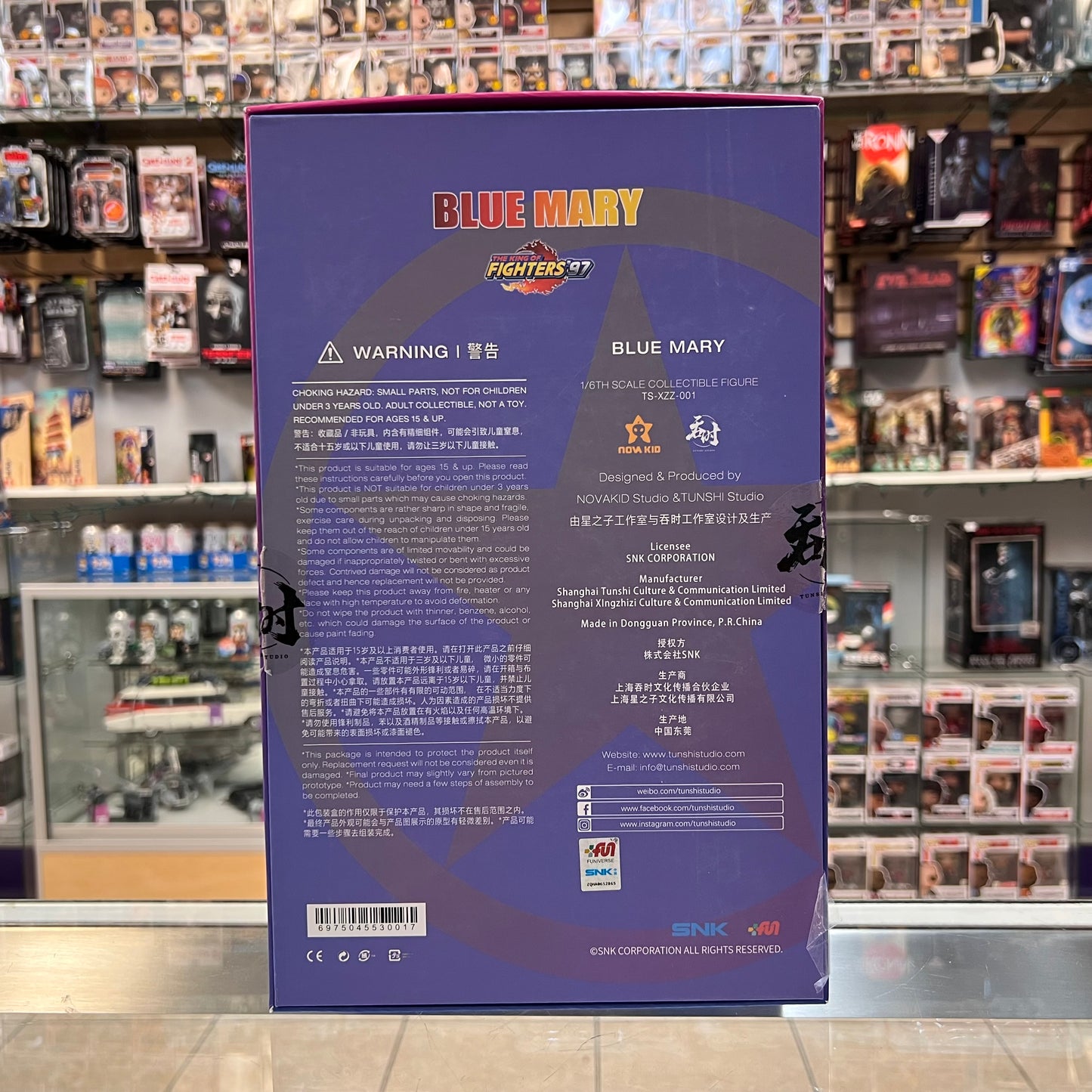 Tunshi Studio - The King Of Fighters'97 - Blue Mary Action Figure 1/6 (OPEN BOX)