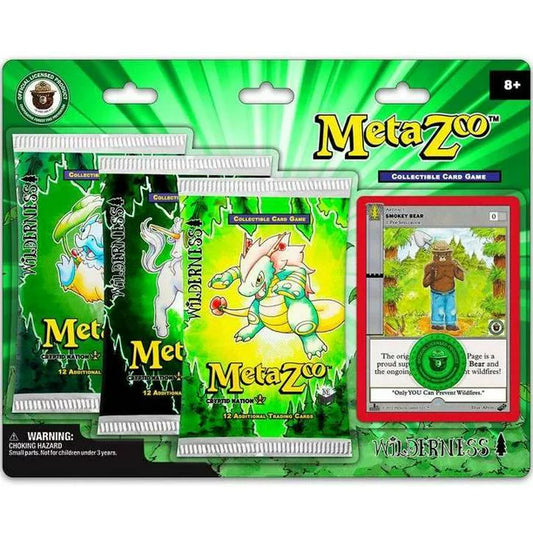 MetaZoo Cryptid Nation Wilderness Smokey the Bear Special Edition Bundle Set (3 Booster Packs, Promo Card & Coin)