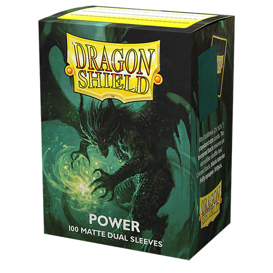 Dragon Shield Sleeves: Standard DUAL- Matte Green/Power (100 ct.)