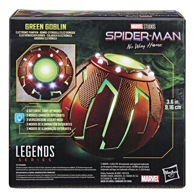 Spider-Man: No Way Home Marvel Legends Green Goblin Electronic Pumpkin