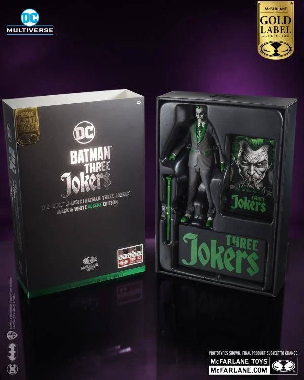 McFarlane Toys - DC Multiverse - Batman: Three Jokers - The Joker (The Criminal) BBTS Exclusive Limited Black & White Accent Edition Action Figure