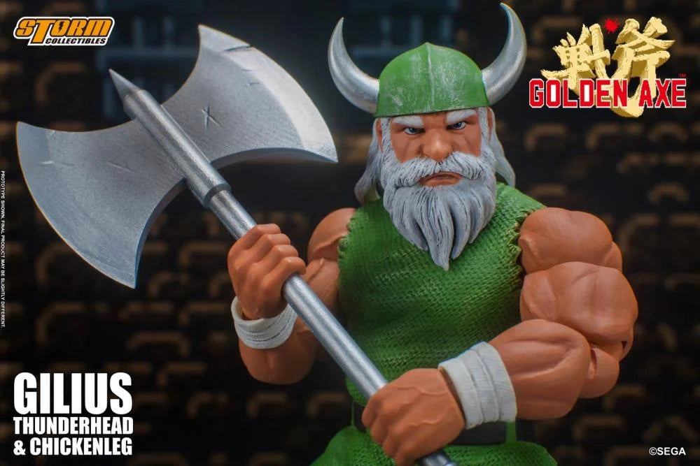 Storm Collectibles - Golden Axe Gilius Thunderhead & Chickenleg 1/12 Scale Action Figure Set - (OPEN BOX)