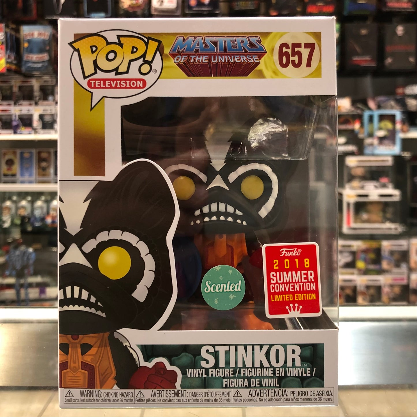 Funko Pop! Television - Masters of the Universe - Stinkor (scented) - 2018 Summer Convention - 657