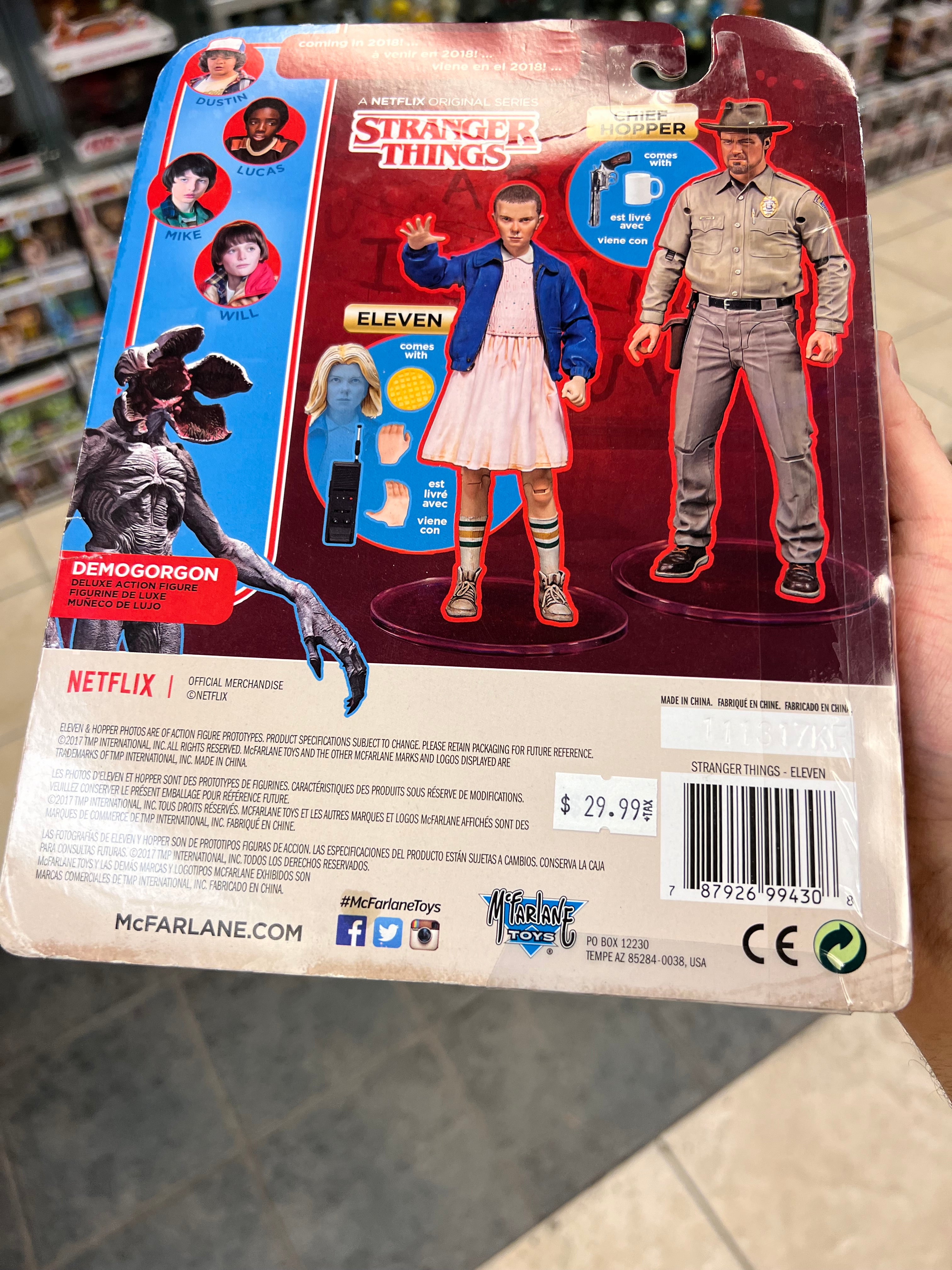 McFarlane Toys Stranger Things Chief Hopper & buy Eleven