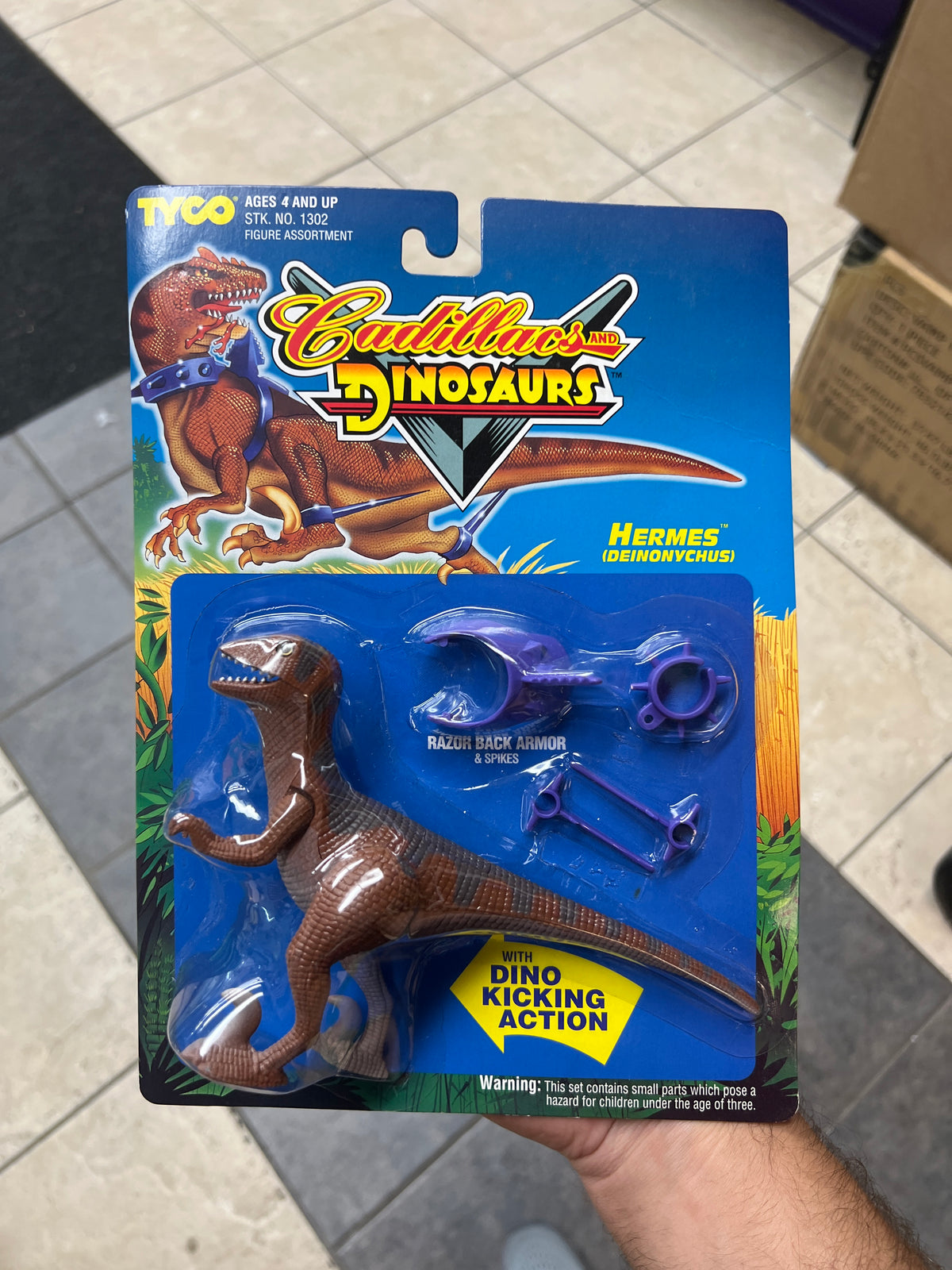 Cadillacs and Dinosaurs - Hermes (Deinonychus) Action Figure (1993) Tyco