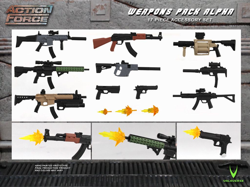 VALAVERSE - ACTION FORCE - WEAPONS PACKS ALPHA