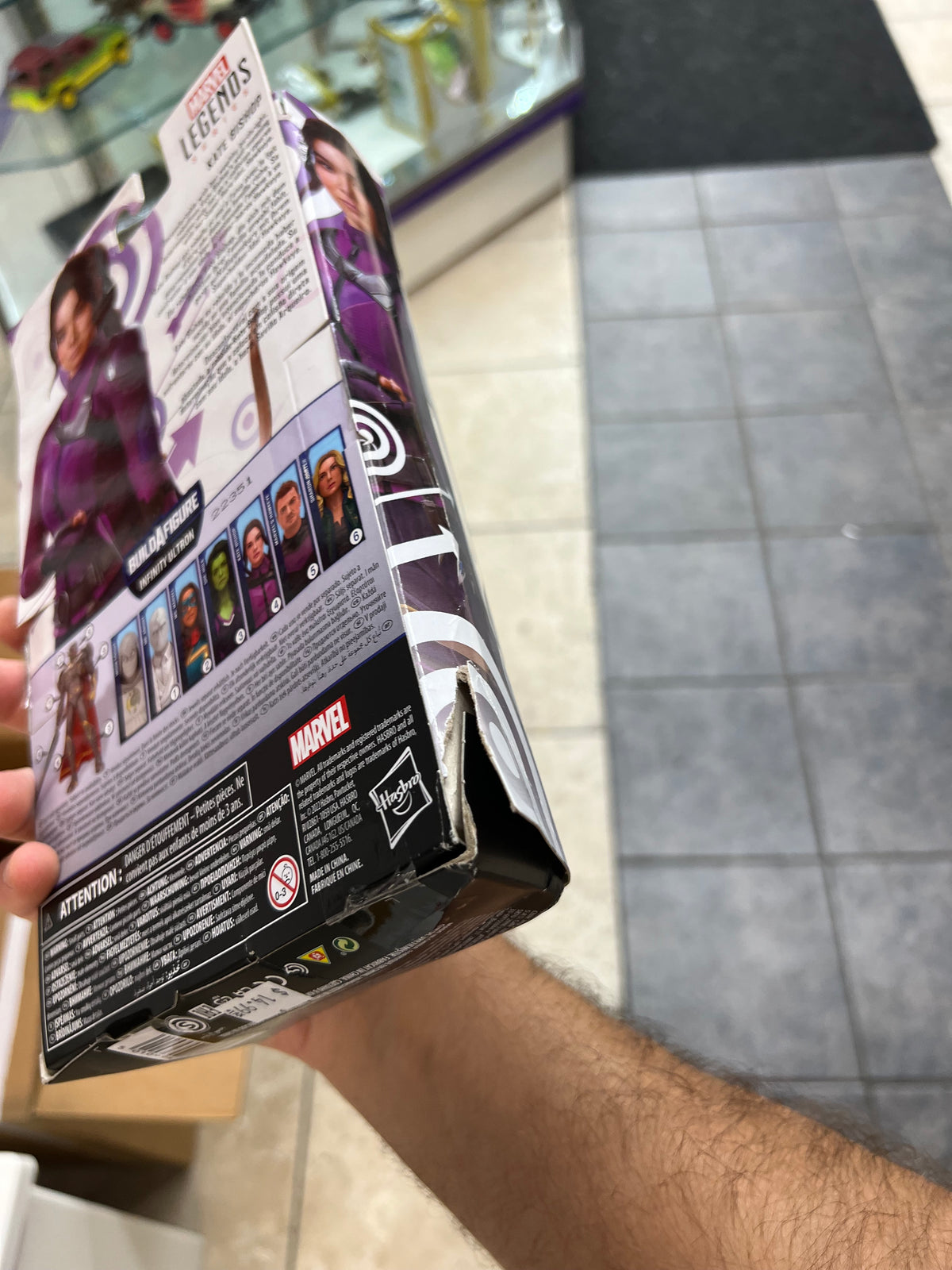 Marvel Legends - Marvel Studios Hawkeye - Kate Bishop - Infinity Ultron BAF - 2022 *RIPPED / DENTED BOX*