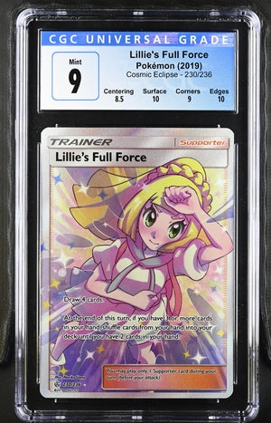 2019 Pokémon Cosmic Eclipse - Lillie's Full Force - CGC 9 MINT (BLUE LABEL) + Sub-Grades