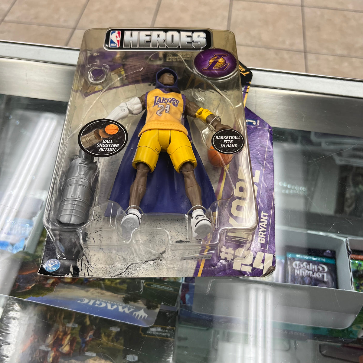 NBA Heroes - Kobe Bryant (LA Lakers #24) - 6" Action Figure - Series 1 - 2014 *Damaged Cardstock* *SEE PHOTOS*