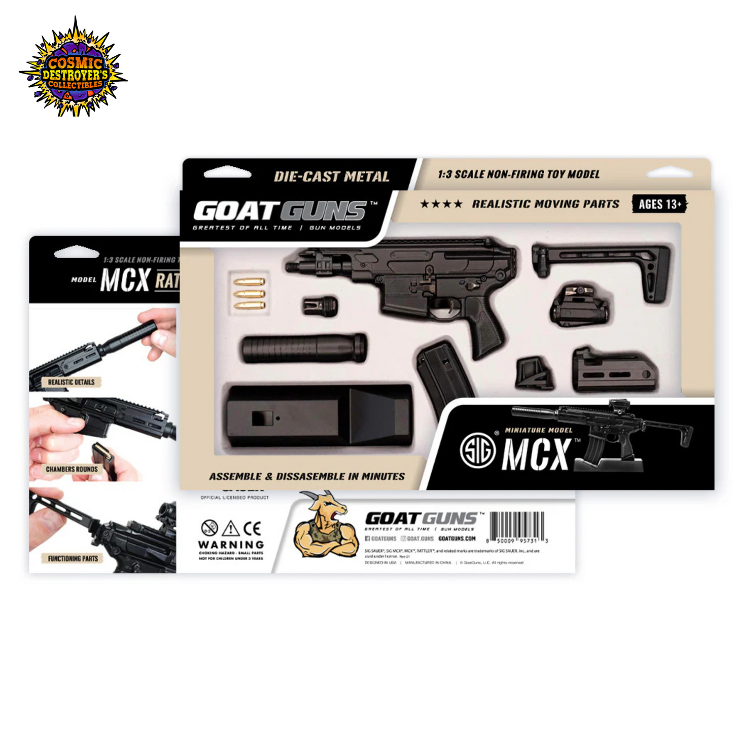 Miniature SIG SAUER MCX® Die Cast Model Kit - (SIG MCX® Model - Black)