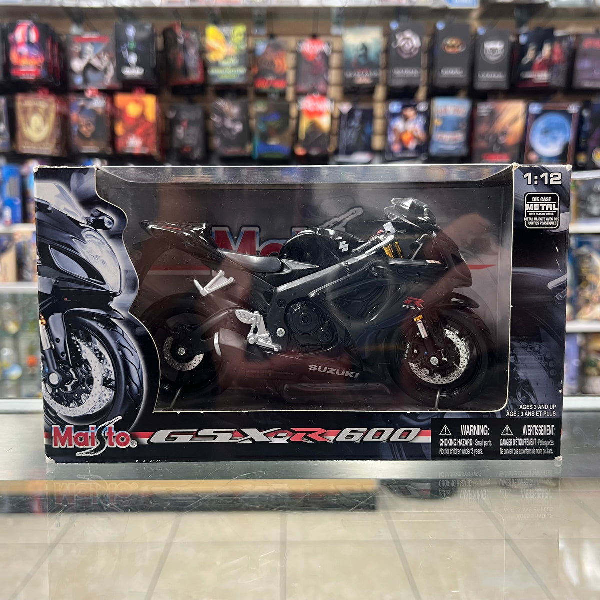 Maisto - Suzuki GSX-R 600 (Black) - 1:12 Scale - 2007 *SEE PHOTOS*