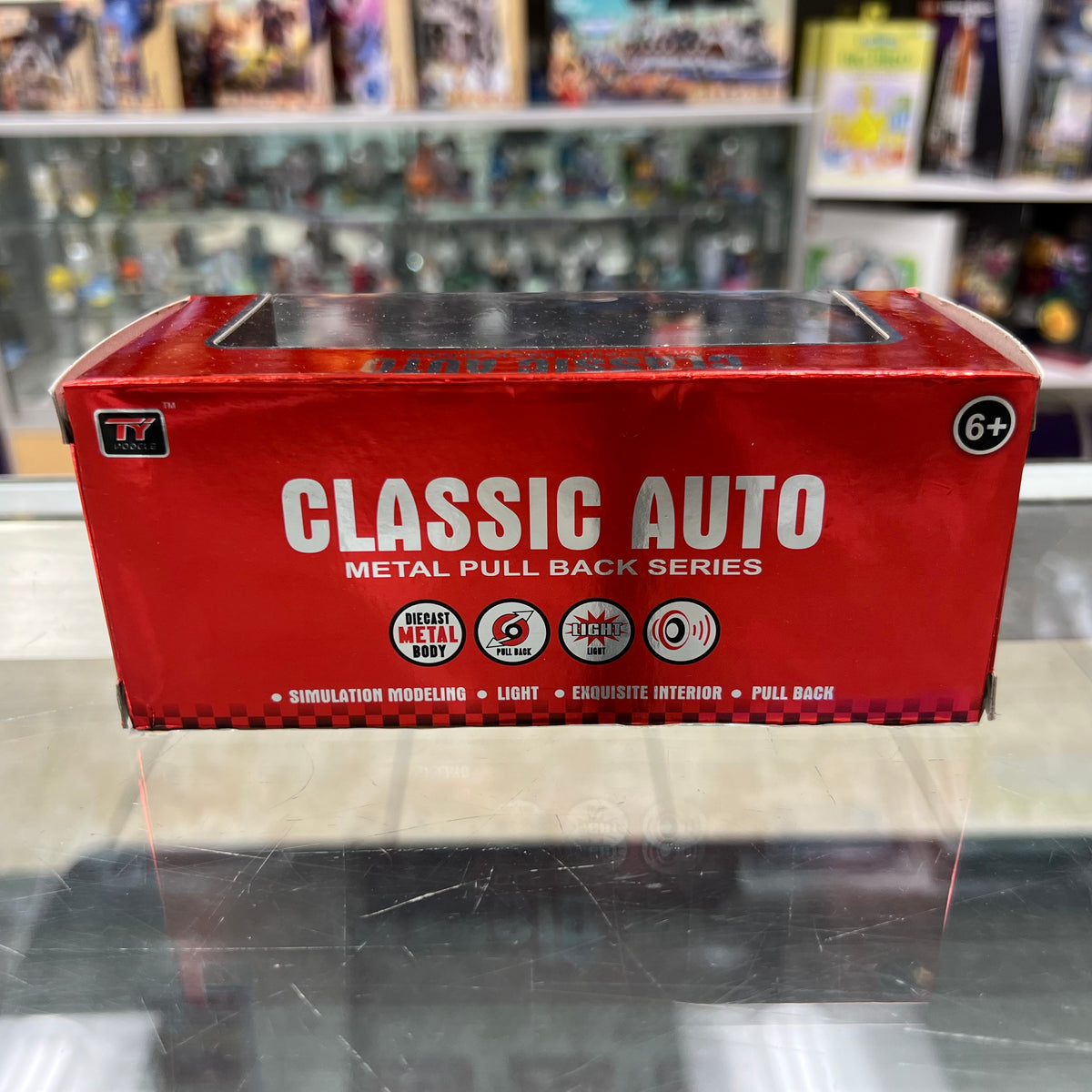 TY Models - Classic Auto (Metal Pull Back Series) - Bugatti (Gold Chrome) Diecast - 1:36 Scale *SEE PHOTOS*