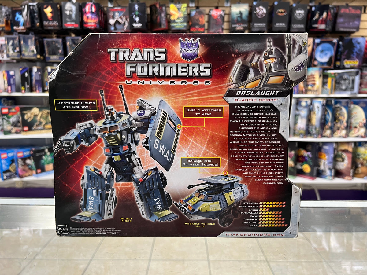 Transformers Universe - Ultra Class - Onslaught (classic series) *BAD BOX* *SEE PHOTOS*
