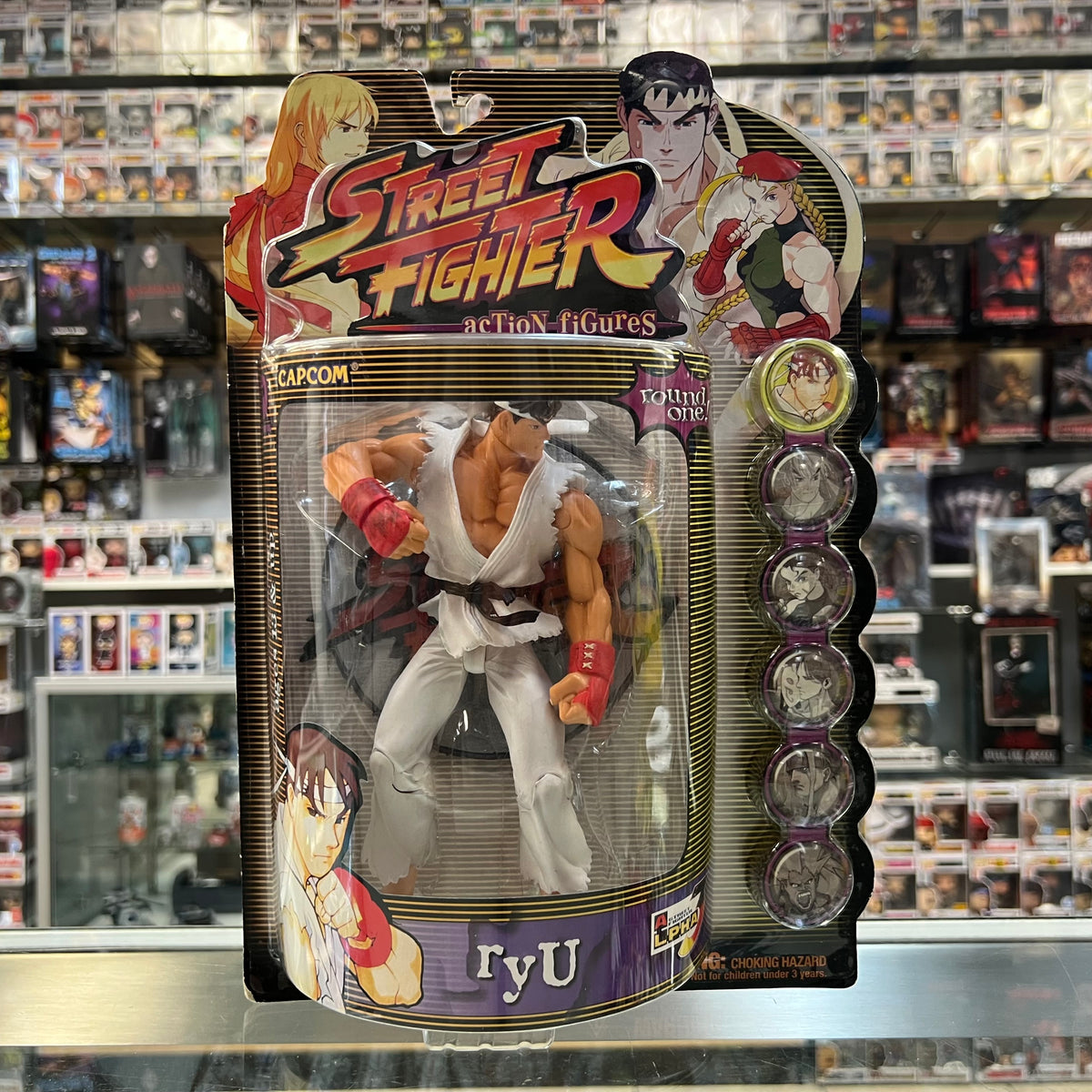 Street Fighter Round 1 - Ryu - Resaurus Action Figures - 1999 