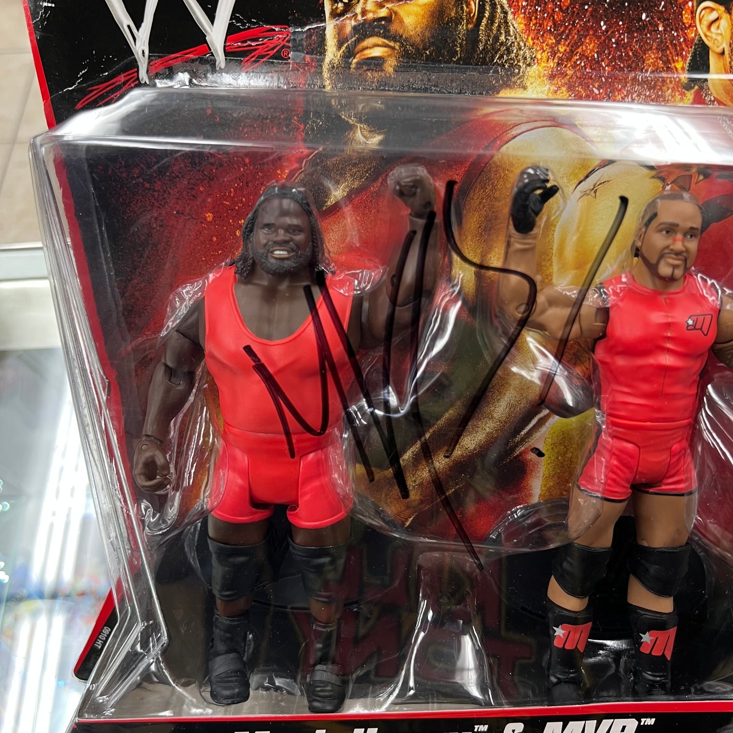 WWE Wrestling Battle Pack - Mark Henry & MVP Action Figure 2-Pack - Series 6 - MVP AUTOGRAPH (NO C.O.A.) SEE PICS!