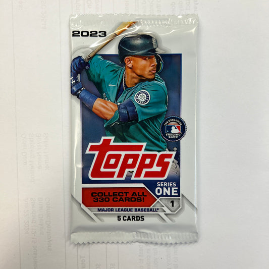 TOPPS 2023 BASEBALL BOOSTER PACK - SERIES ONE (5 CARDS PER PACK)