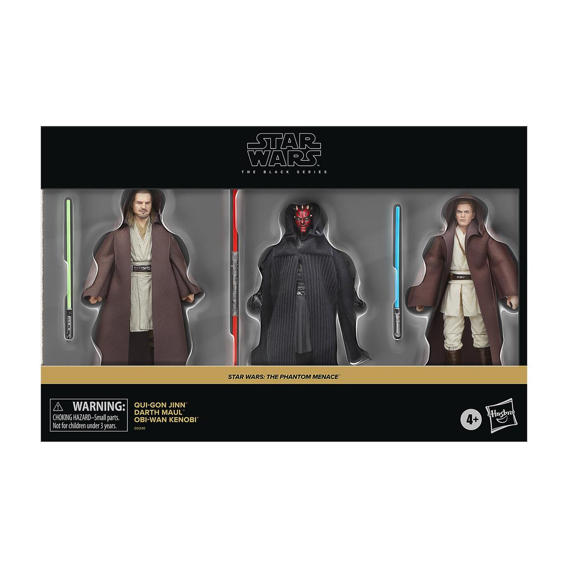 Star Wars The Black Series - Qui-Gon Jinn, Darth Maul, Ob-Wan Kenobi -  The Phantom Menace 3 Pack