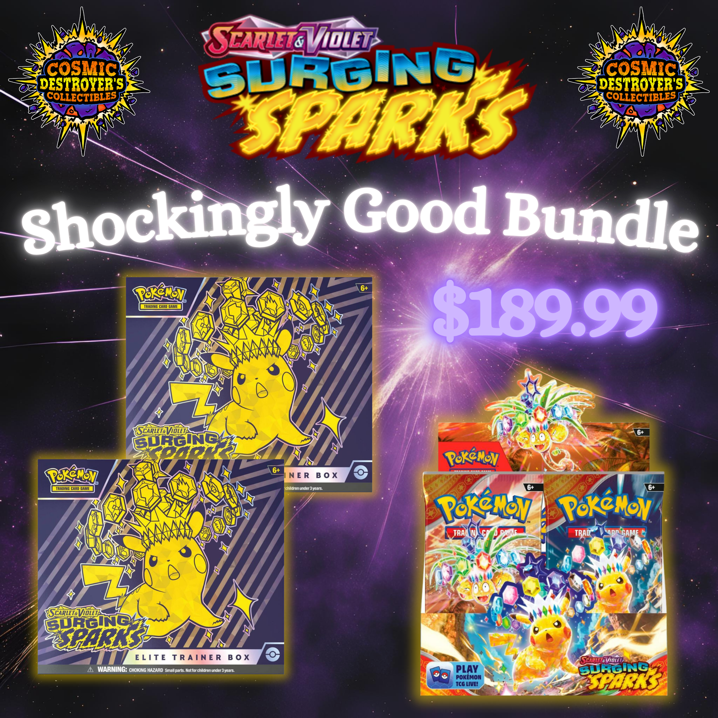 Pokémon TCG: Surging Sparks - Shockingly Good Bundle