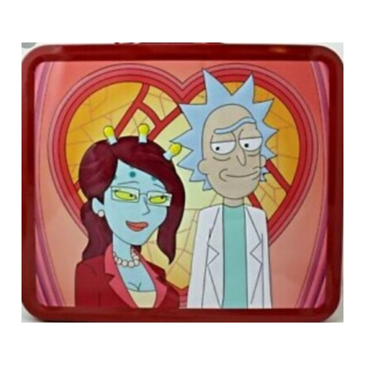 Rick and Morty Loungefly Metal Lunchbox Rick & Unity Target Exclusive 8" NWT