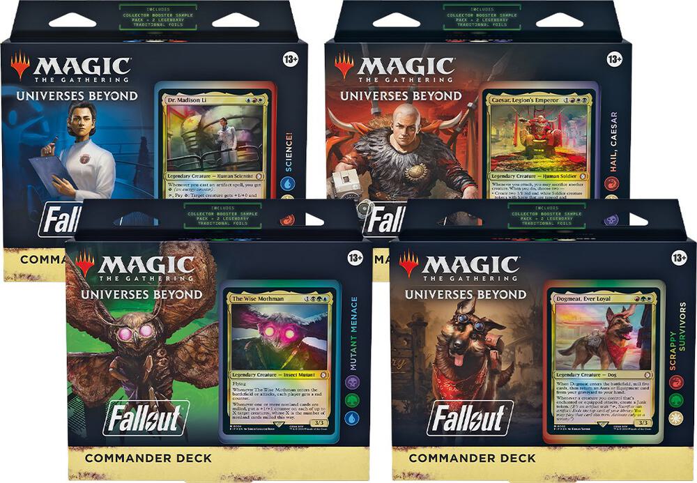 MTG: Universes Beyond: Fallout Commander Deck Case - Universes Beyond: Fallout (PIP) (4x decks)