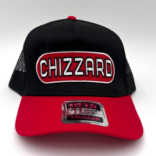 CHIZZARD BOX LOGO HAT (RED/BLACK)