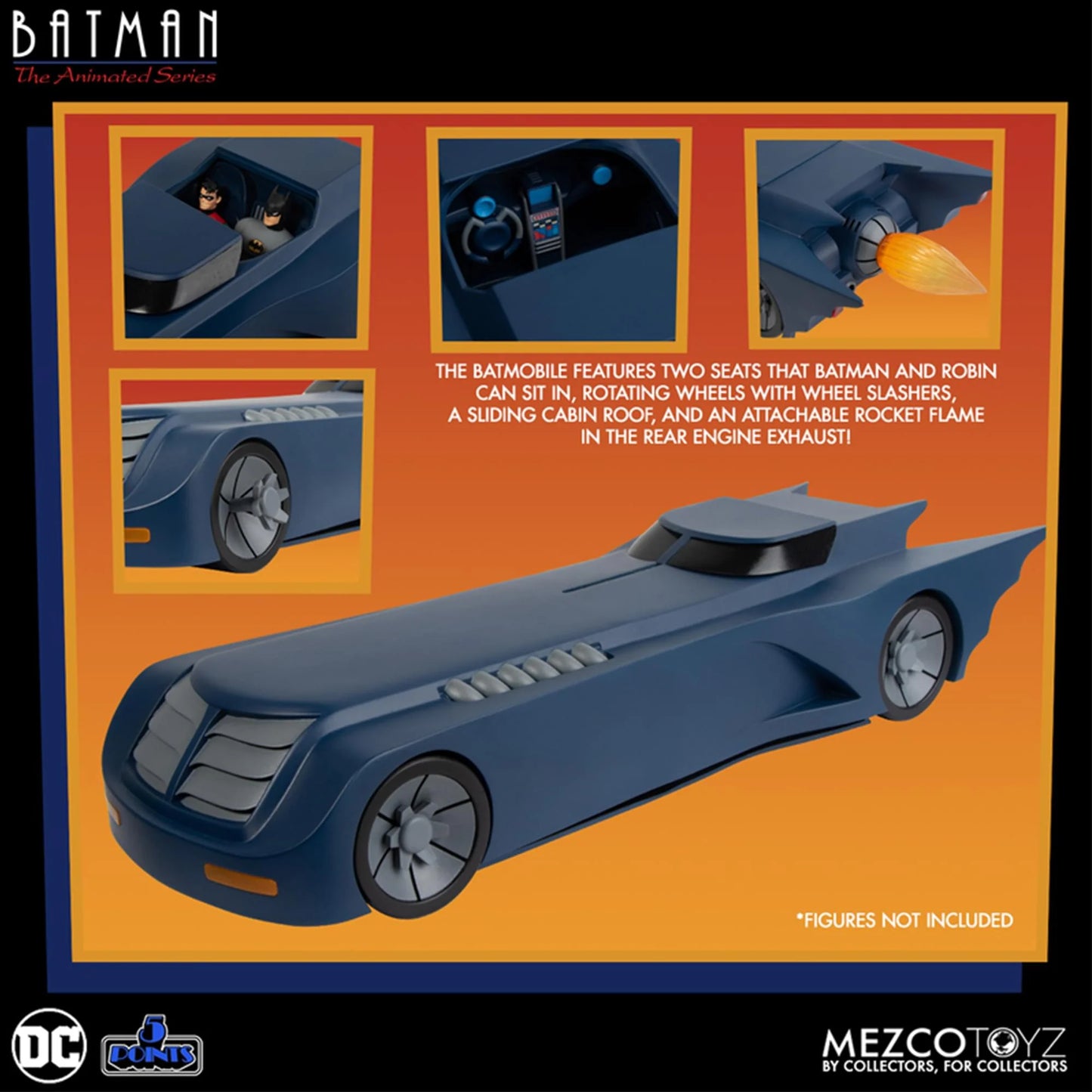 Mezco DC Comics Batman: The Animated Series 5 Points Batmobile