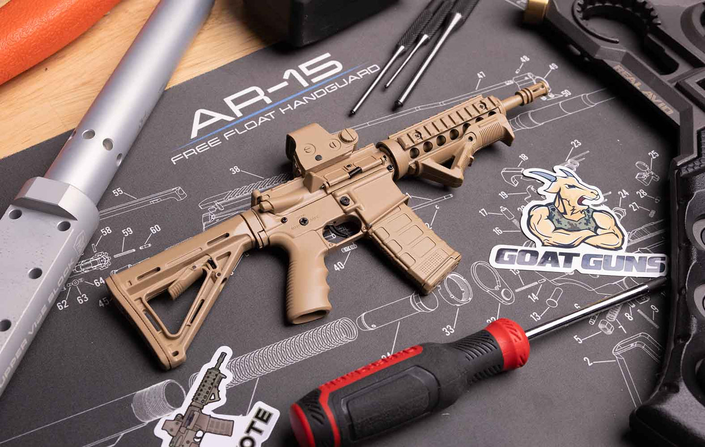 Miniature AR15 Die Cast Model Kit - (AR15 Model - Coyote)