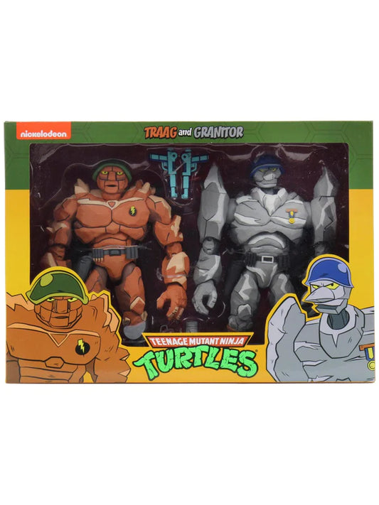 Teenage Mutant Ninja Turtles (Cartoon) - 7" Scale Action Figure - General Traag and Granitor 2 Pack