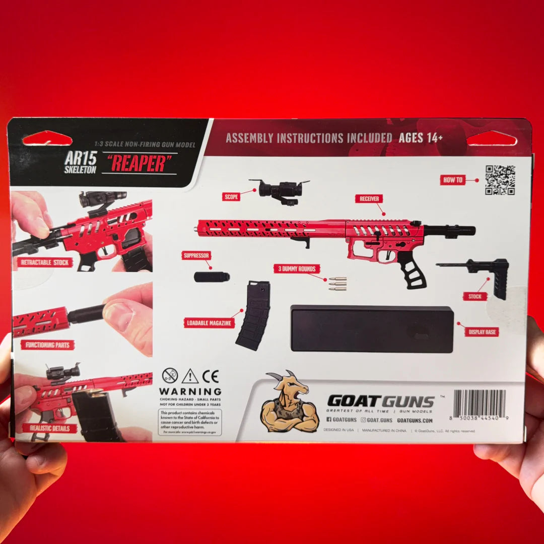 Miniature AR15 Die Cast Model Kit - (AR15 Skeleton Model)