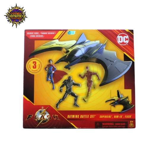 DC Comics, The Flash Batwing Battle Set (Amazon Exclusive) Supergirl, NAM-Ek, Flash Action Figures