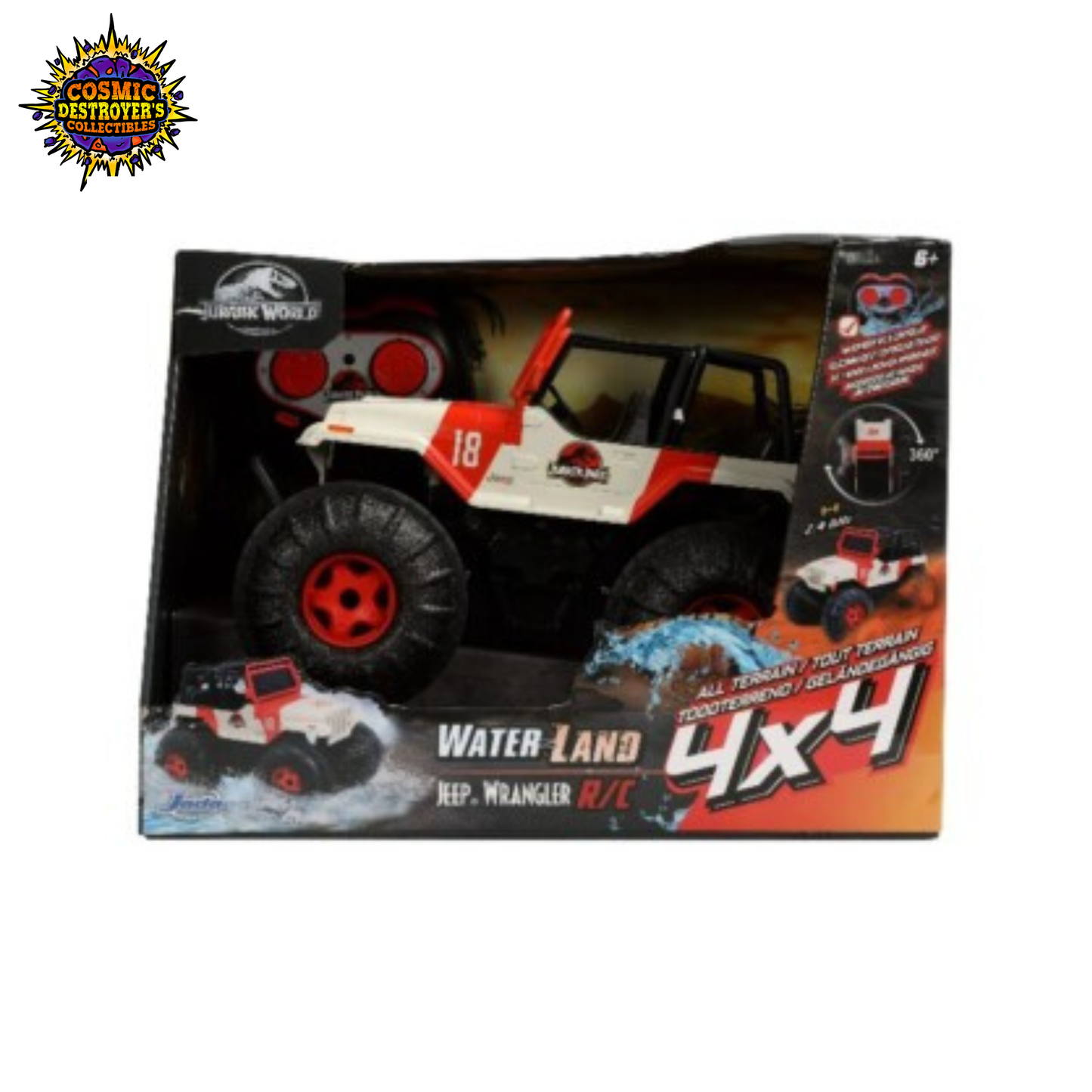 Jada Toys - Jurassic World - Water & Land - Jeep Wrangler R/C