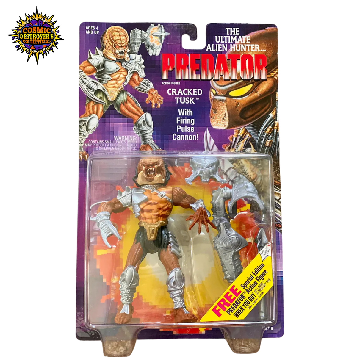 Predator Action Figure - Cracked Tusk - Kenner (1994)