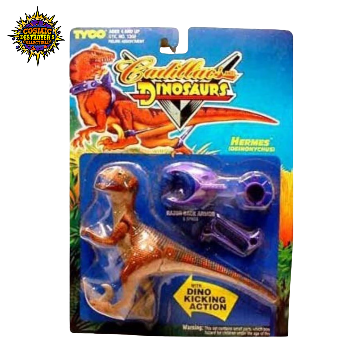 Cadillacs and Dinosaurs - Hermes (Deinonychus) Action Figure (1993) Tyco