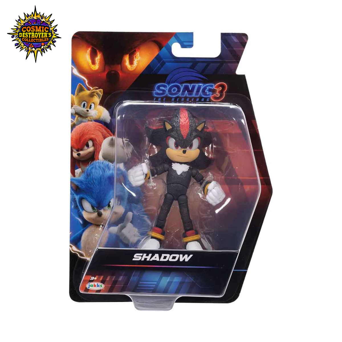 Sonic The Hedgehog 3 - Shadow (Closed Mouth) - 5" Action Figure