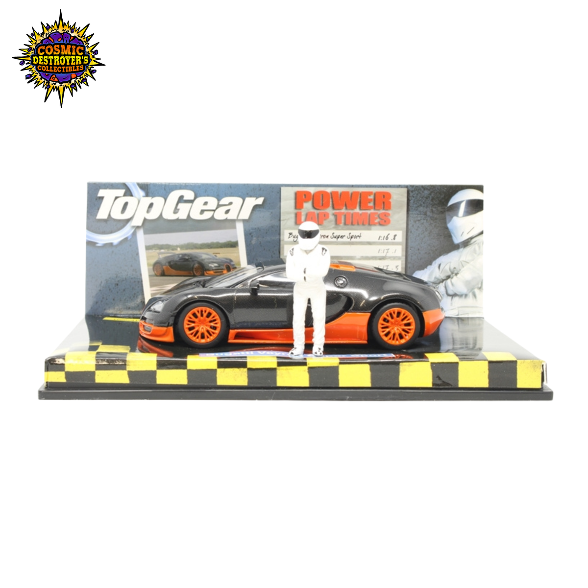 TopGear - Power Laps - Bugatti Veyron Super Sport 2011 Carbon/Orange World Record Car (Diecast Car) Minichamps