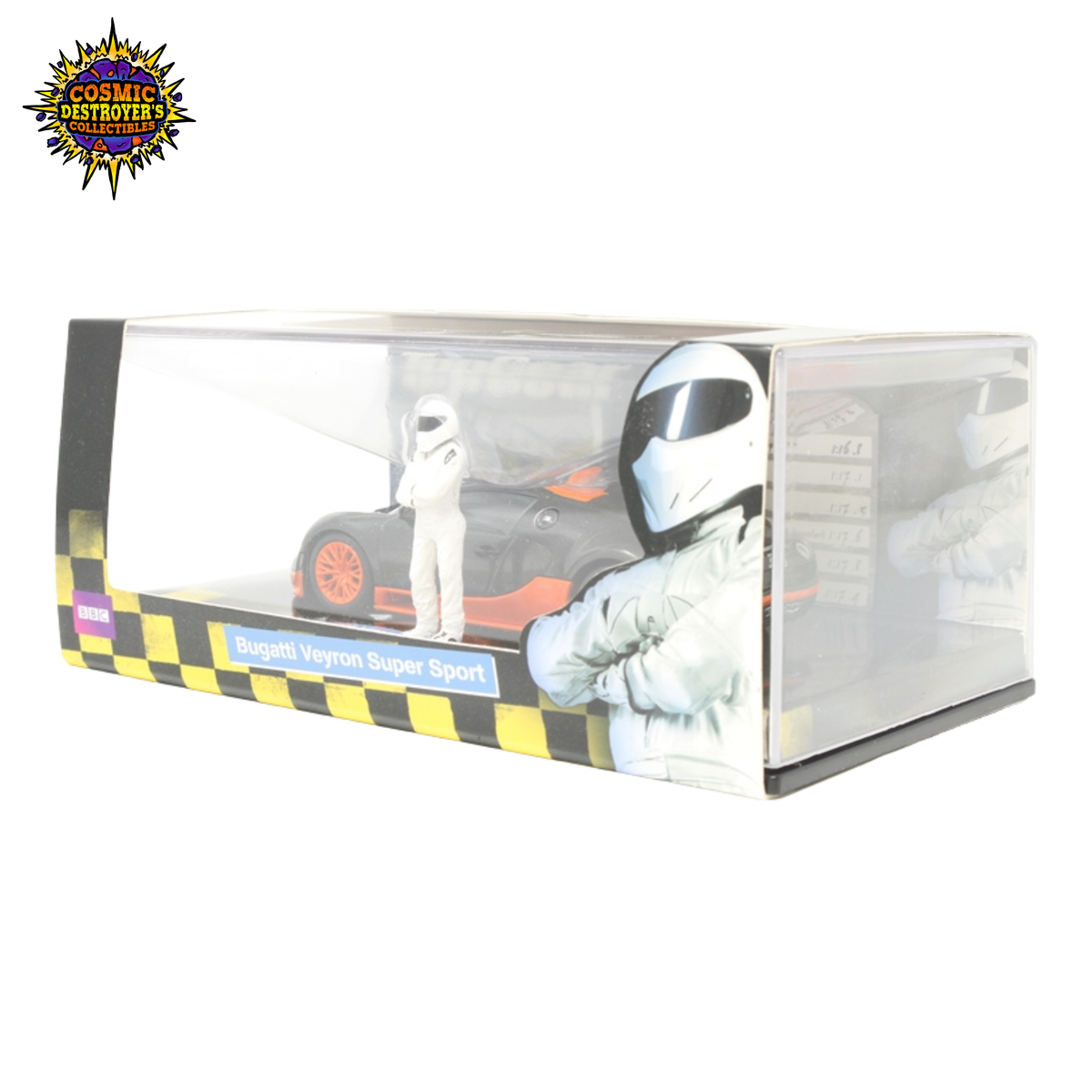 TopGear - Power Laps - Bugatti Veyron Super Sport 2011 Carbon/Orange World Record Car (Diecast Car) Minichamps
