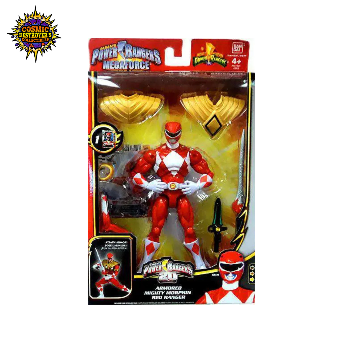 Power Rangers Megaforce - Armored Mighty Morphin Red Ranger Action Figure - 2013