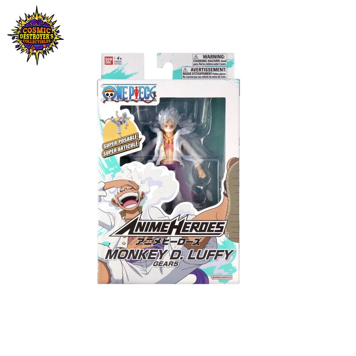 One Piece Anime Heroes - Monkey D. Luffy (Gear 5) Action Figure